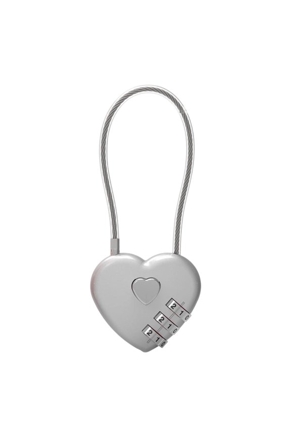 1Pc Small Combination Lock for Locker Cable Lock with Padlock Combination for Luggage Suitcase Gym Locker Backpack Zipper Cabinet Box Fence Gate Travel Outdoor Use,Gray