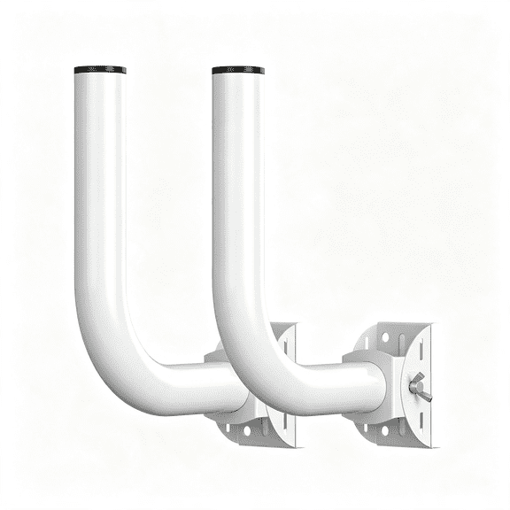ZHZFKQ 2-Pack Universal Wireless Bridge Bracket Mount | Pole and Wall-Mounted Mount for Outdoor,Point to Point Ap Access Point Client Bridge Cpe 2-Pack Universal Mounting Brackets