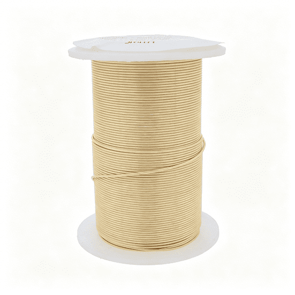 ZHZFKQ 20-Gauge Lacquered Tarnish-Resistant Copper Wire for Jewelry Making,15 Yard,13.72 Meter Spool (Gold)