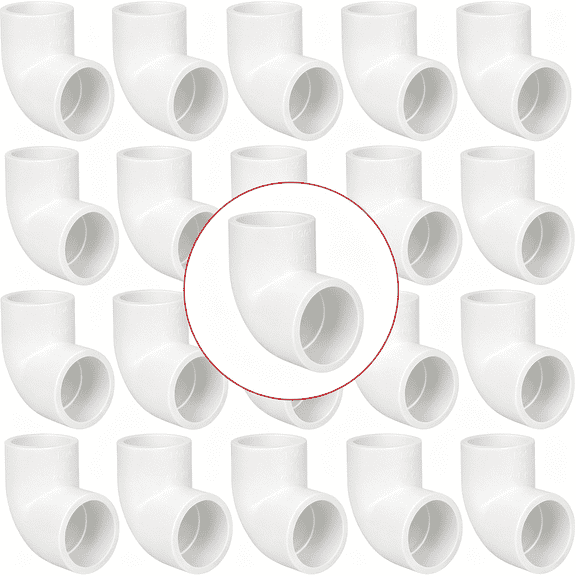 ZHZFKQ 20 Pack 3/4"90 Degree Elbow Pipe Fittings 2 Way Right Angle Pvc Pipe Fitting,Furniture Build Grade 3/4"Pvc Fitting Connectors for Diy Pvc Shelf Garden Support Structure