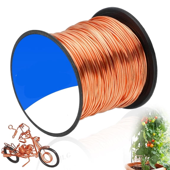 ZHZFKQ 200 Feet 22 Gauge Solid Copper Wire Thin Jewelry Pure Bare Copper Wire for Jewelry Making Craft, Electroculture Gardening Plants Supplies (0.023'' Diameter)