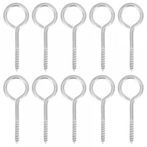 ZHZFKQ 2026 New 10 Pcs Heavy Duty Screw Hooks Sheep Eye Circled Stainless Steel for Hanging, Securing, Outdoor Use, Home Storage, Garage, Garden Tools