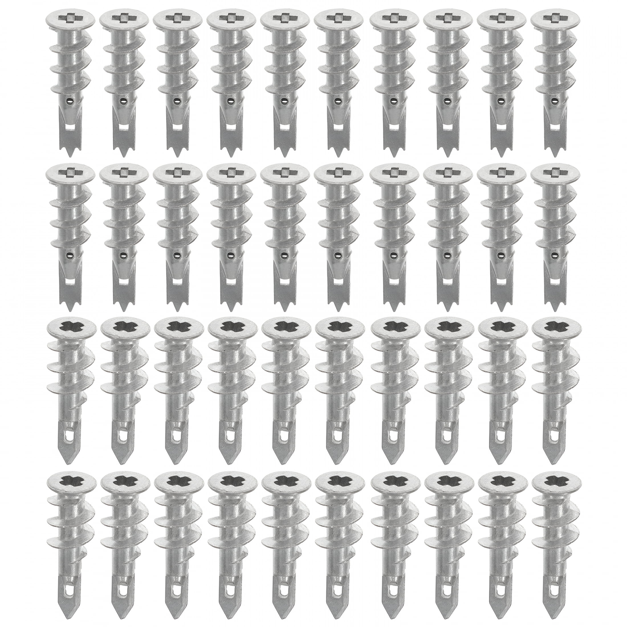 ZHZFKQ 2026 New 100Pcs Drywall Anchor Heavy Duty Drywall Anchor Expansion Bolt for Gypsum Wall for Shelves, Cabinets, Mirrors, Hooks, Picture Frames