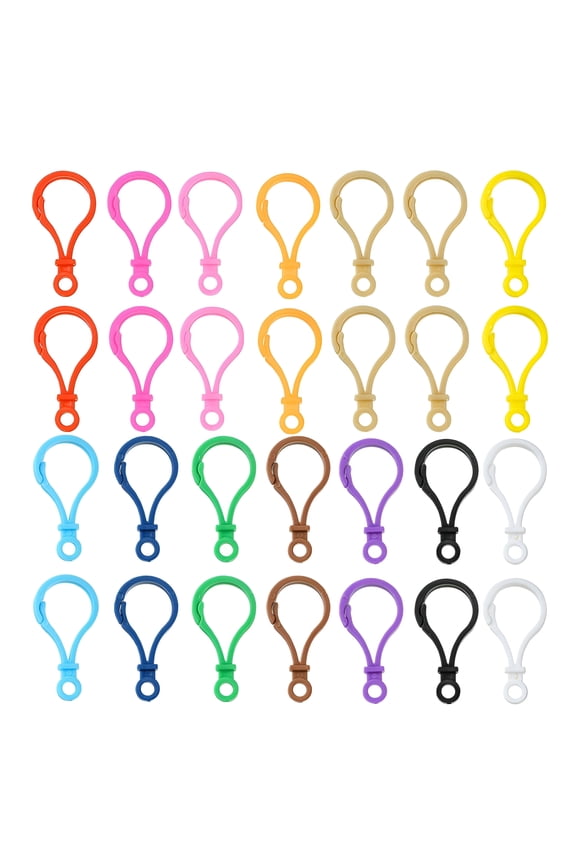 2026 New 100Pcs Plastic Diy Key Chain Clips Keychain Clasps Crafts Plastic Key Chain Hooks for Keychains, Crafts, Diy Projects, Accessories, Jewelry Making.