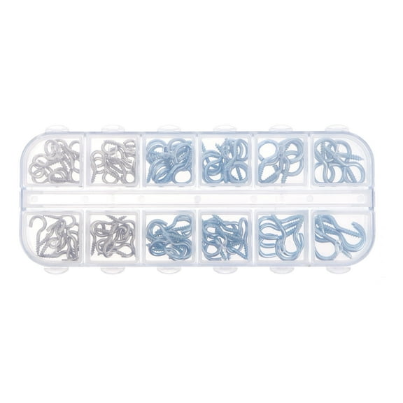 ZHZFKQ 2026 New 100Pcs Sheep Eye Screw Hooks Set for Home Assorted Color Carbon Steel Durable to Use, for Hanging, Storage, Organization, Home Decor, Craft Projects, Tools.