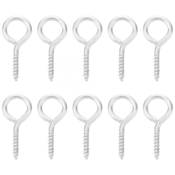 ZHZFKQ 2026 New 10Pcs Heavy Duty Eye Hooks Durable Metal Eye Screws Hooks Screw in Eye Hooks for Securing Ropes, Hanging Decorations, Mounting Items, Diy Projects, Outdoor Use, Garage Organization