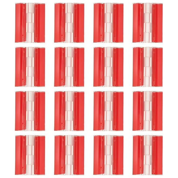ZHZFKQ 2026 New 16 Pcs Clear Plastic Mini Hinges for Small Clear Plexiglas Hinges Continuous Piano Folding Hinges Tools for Crafts, Aquarium Doors, Cabinets, Furniture (1.73 X 1.34 Inches)