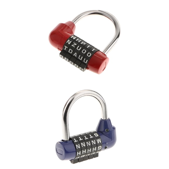 ZHZFKQ 2026 New 2 Pack 5 Letters Combination Lock Password Sturdy Padlock for Home Combination Padlock for Lockers,Cabinets,Gates,Toolboxes,Luggage