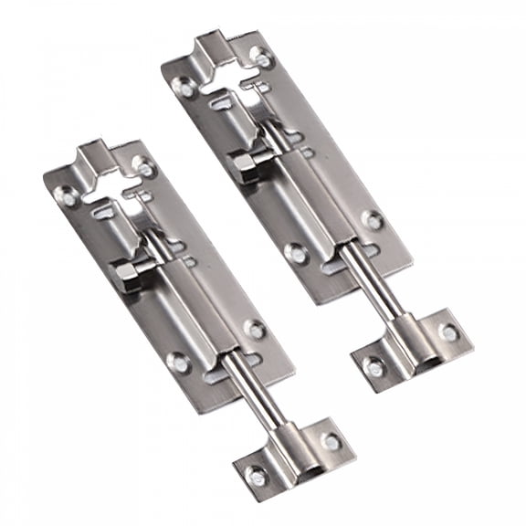 ZHZFKQ 2026 New 2 Packs Barrel Bolt Latch,Slide Latch Lock,Stainless Steel Gate Latch with Mounting Screws,4 Inches for Doors, Gates, Cabinets, Fences, Sheds, Garages, Barns