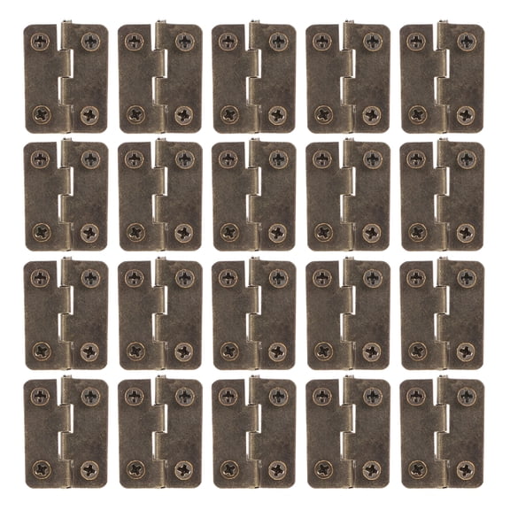 ZHZFKQ 2026 New 20 Pcs Mini Hinge Cabinet Hinges Chest Decked Accessories Small Anti Rust Iron for Cabinet, Box, Furniture Repair, Diy Projects