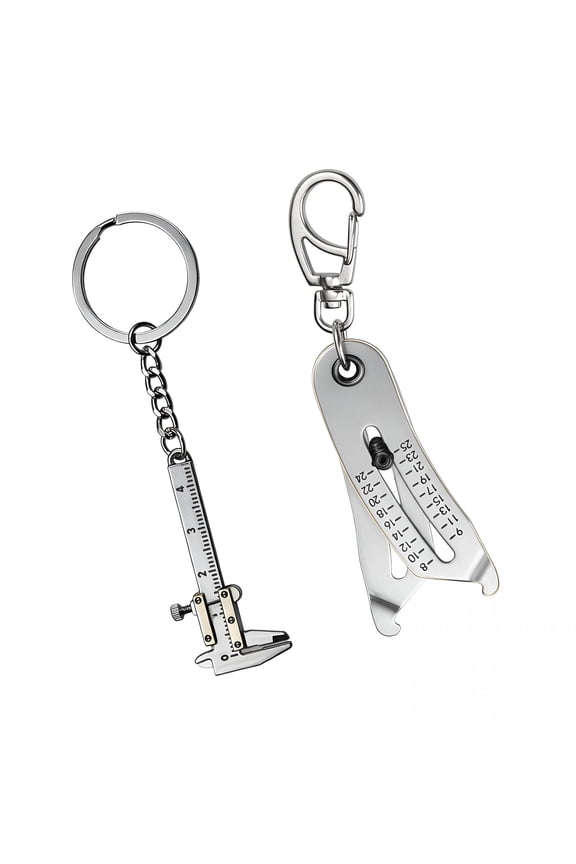 2026 New 2Pcs Bolt Size Finder,Bolt Size Finder Keychain,Bolt Size Finder Tool-Portable Thread&Nut Gauge with Dual Metric&Imperial Units for Quick Measurement