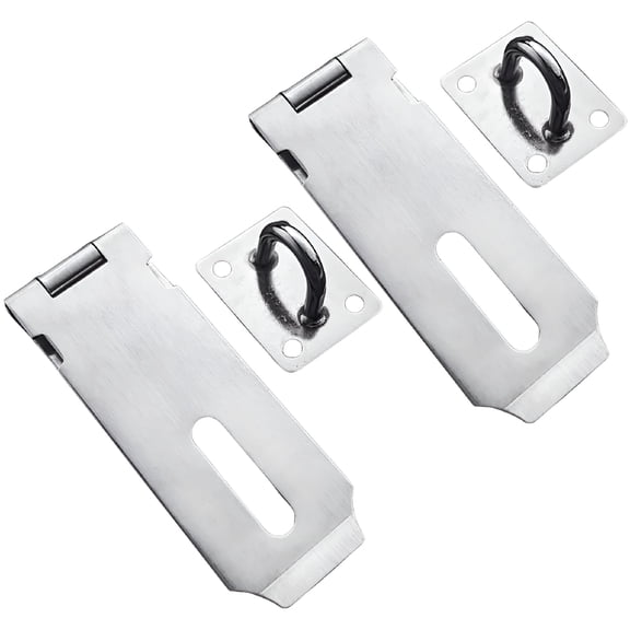 ZHZFKQ 2026 New 2Pcs Door Locks Hasp Latches Stainless Steel Safety Padlock Clasp Hasp Locks for Doors, Gates, Cabinets, Storage Boxes, Sheds.