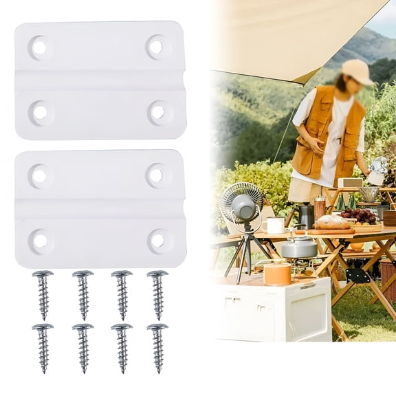 ZHZFKQ 2026 New 2Pcs Replacement Hinges with 8Pcs Stainless Screws, Cooler Replacement Parts Kit, for Igloo Ice Chest Plastic Hinges