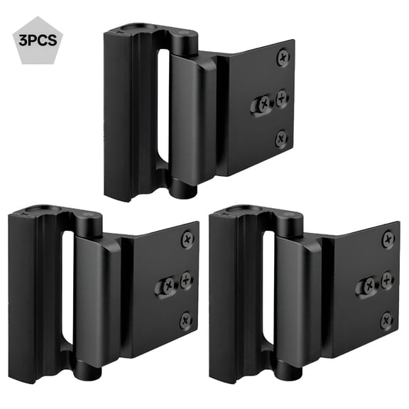 ZHZFKQ 2026 New 3Pcs Home Security Door Lock with 8 Screws,Childproof Door Reinforcement Lock,For Inward Swinging Door,Upgrade Night Lock
