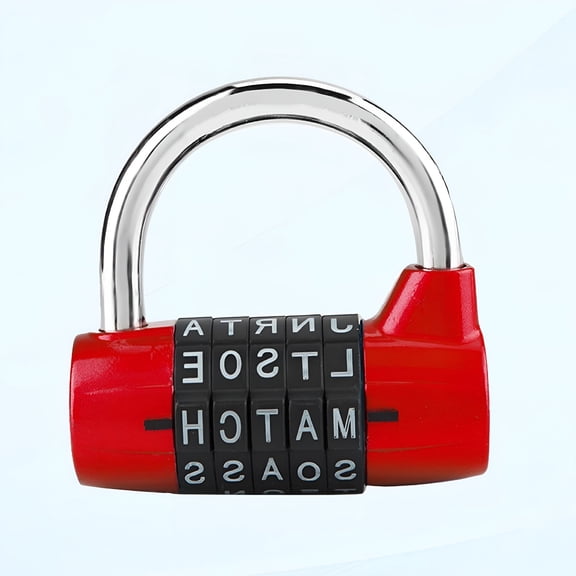 ZHZFKQ 2026 New 5 Digit Combination Lock,Padlock 5 Letter Word Lock,Outdoor Waterproof Padlock,Suitable for School Lockers,Gyms,Fences,Tool Boxes,Cupboard Lockers (Red)
