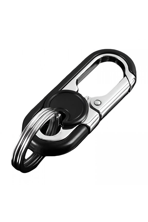 2026 New Car Key Chain Clip with Key Rings Rotatable Live Lock Buckle Anti-Lost Heavy Duty Pants Waist Hoop Keychain Key Fob Key Fob Holder Keyring Holder Black