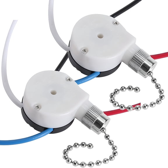 ZHZFKQ 2026 New Ceiling Fan Switch Kit 3 Speed 4 Wire Fan Switch Pull Wire Switch with Rope for Ceiling Fans, Home, Office, Living Room, Bedroom, Workshop.