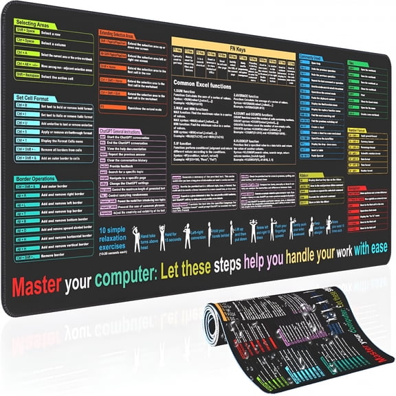 HBMYN 2026 New Cheat Sheet Desk PadContains 9 Major Function Modules,Large