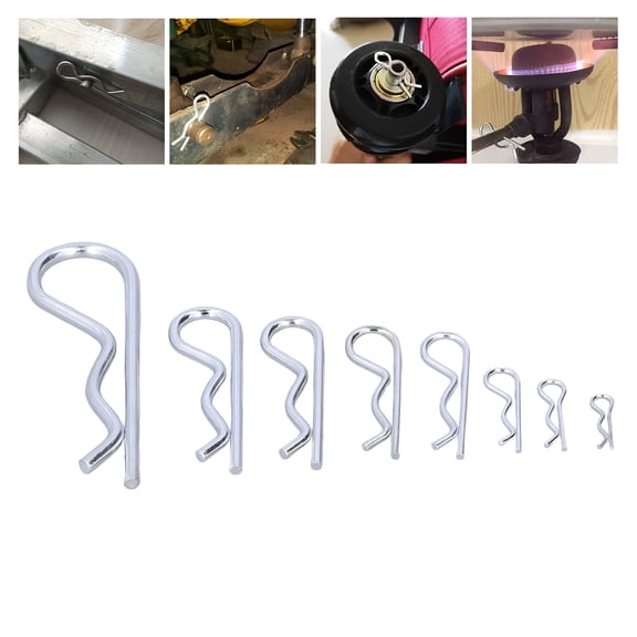 ZHZFKQ 2026 New Cotter Pin,Hitch Pin,125Pcs Cotter Pin Kit R Type B Type Hairpin 8 Sizes Stainless Steel Assortment Transparent Packaging Box