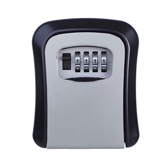 ZHZFKQ 2026 New Key Lock Box Wall Mounted,4 Digit Combination Lockbox for Outside House,Key Safe Security Storage Lock Box with Resettable Code for Indoor Outdoor Garage Weatherproof