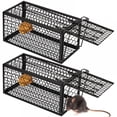 thumbnail image 1 of ZHZFKQ 2026 New Live Animal Traps,Humane Rat Traps,Humane Rat Trap Chipmunk Rodent Mouse Squirrel Trap,Mice Rat Cage Work for Small Animal Indoor and Outdoor Mouse Voles Hamsters Catch and Release, 1 of 5