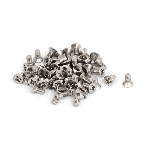 ZHZFKQ 2026 New M3 X 6Mm Flat Head Metric Countersunk Bolts Machine Screws Metric Machine Screws for Metal,Wood,Repair,Electronics (50-Pack)