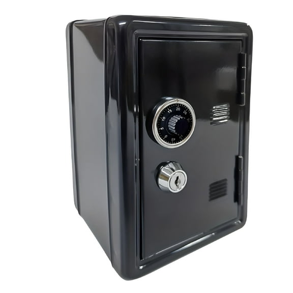 ZHZFKQ 2026 New Safe Bank,Mini Locker Small Safe Storage Box Piggy Bank with Combination Lock and Key,Home Safe,Personal Safe for Home Documents,Money Jewelry,Valuables 7" H X 4.7" Lx 3.9" W,Black