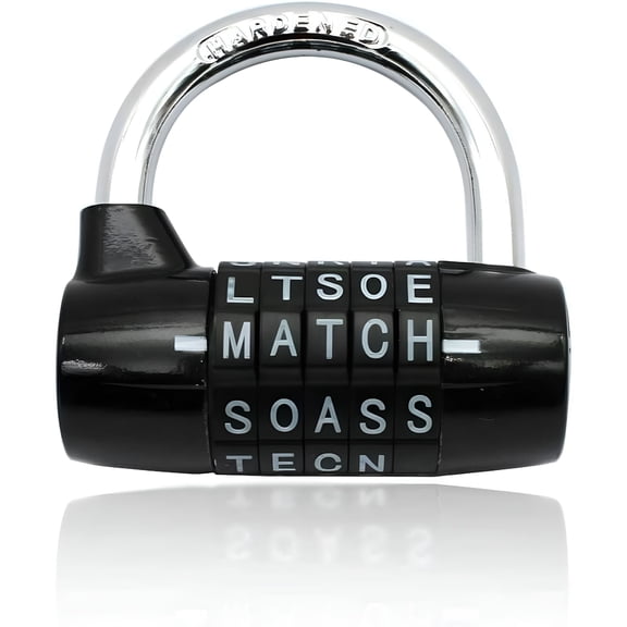 ZHZFKQ 2026 New Secure Letter Word Lock,Heavy Duty Alloy 5-Letter Combination Gym Locker Lock-Easy Resettable Combo for Safety Padlock Usage