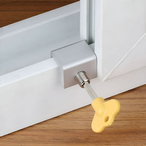 ZHZFKQ 2026 New Sliding Window Locks with Key,Adjustable Security Locks for Vertical&Horizontal Windows,Childproof Window Security Bars for Home,Bedroom,Office,Sliding Door Safety Lock