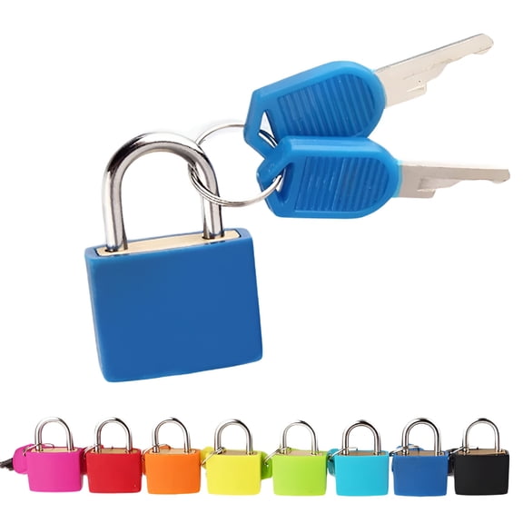ZHZFKQ 2026 New Small Mini Strong Steel Padlock Travel Suitcase Diary Lock with 2 Keys Locker Lock One Size A for Luggage, Bags, Diaries, Lockers, Backpacks, Briefcases, Travel Security