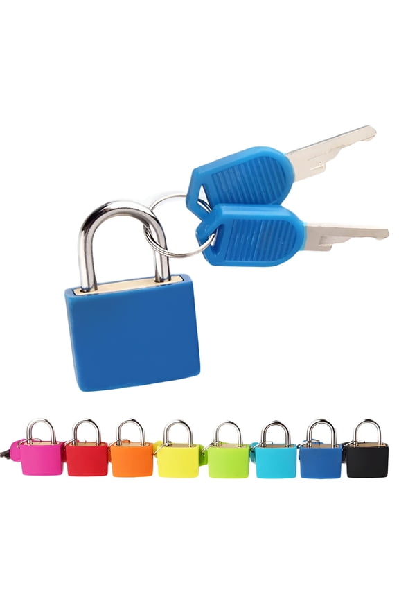 2026 New Small Mini Strong Steel Padlock Travel Suitcase Diary Lock with 2 Keys Locker Lock One Size A for Luggage, Bags, Diaries, Lockers, Backpacks, Briefcases, Travel Security