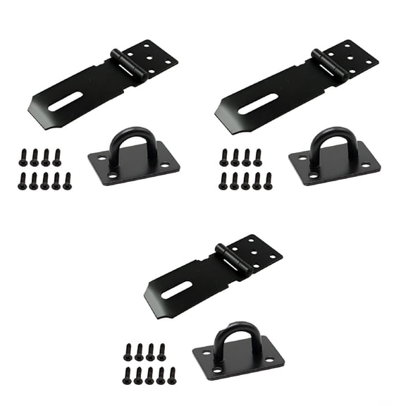 ZHZFKQ 2026 New Stainless Steel Door Padlock Hasp Kit Anti Theft Folding Lock Buckle Plate Hitch 3 Inch for Door,Gate,Shed,Garage,Warehouse,Storage Security