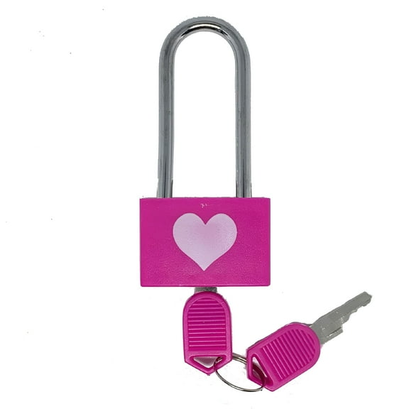 ZHZFKQ 2026 New Suitcase Locker Anti-Theft Padlock Long Handle Couple Lock Love Lock Pink, for Luggage, Travel Security, Couple Gifts, Personal Items, Lockers, Keeping Valuables Safe