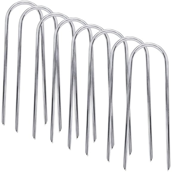 ZHZFKQ 2026 New Trampolines Wind Stakes Heavy Duty U Type Sharp Ends Safety Ground Anchor for Trampolines, Tents, Canopies, Outdoor Equipment, Garden Use Galvanized Steel