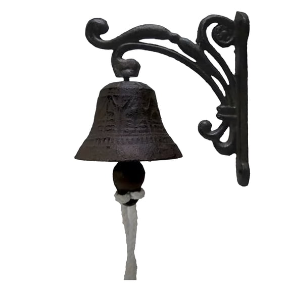 ZHZFKQ 2026 New Vintage Cast Iron Dinner Bell,Rustic Retro Doorbell,Wall Mounted for Garden,Front Door,Porch,Entryway,Classroom,Patio Home Decoration Doorbell for Classroom