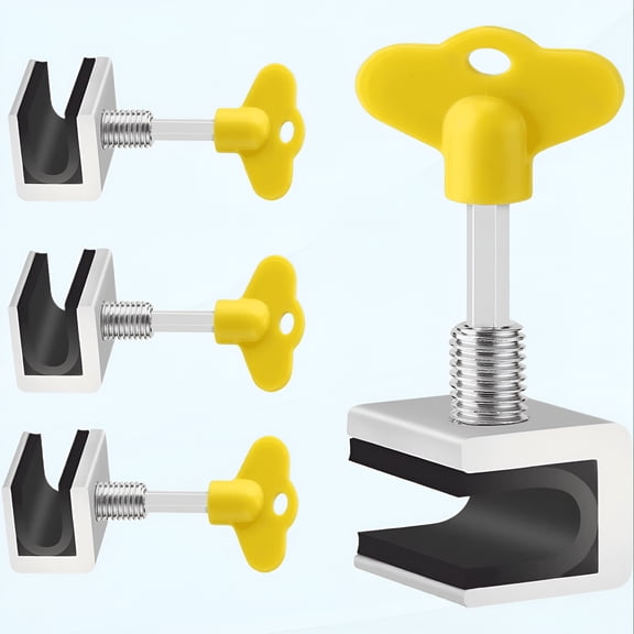 ZHZFKQ 2026 New Window Locks,4 Sets Sliding Door Window Locks Security Up&Down Window,Vinyl Double Window Locks for Home Safety,Adjustable Vertical Horizontal Slider Door Windows Track Lock Stopper