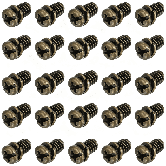ZHZFKQ 20Pcs Ceiling Fan Blade Screws, 1/4"-20 X 3/8 Carbon Steel Phillips Pan Motor Replacement Screw for Lighting Ceiling Fan, Durable Ceiling Fan Screws, Copper