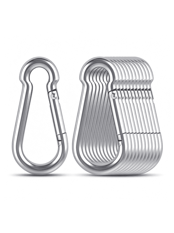 2In Carabiner Clip,304 Stainless Steel Spring Snap Hook,207Lbs Holding Capacity Quick Link Clip,Small Metal Clips for Key Chain Flag Dog Leash Camping Hiking Fishing Hanging