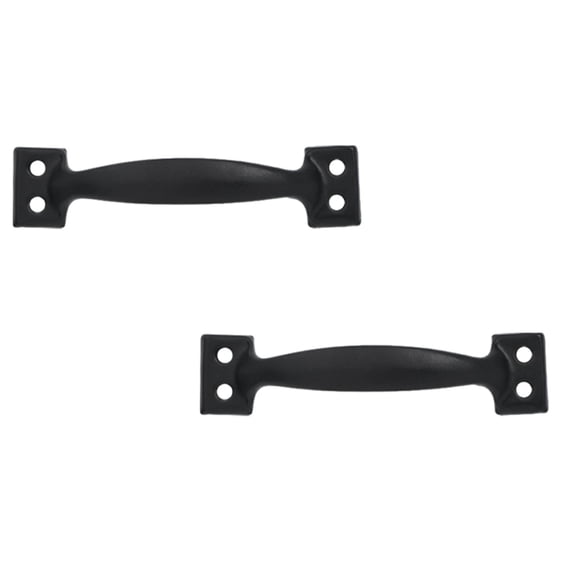 ZHZFKQ 2Pcs Antique Bow Style Door Pull Handle Heavy Barn Door Handle 5 in Fence Gate Handle Coating Easy to Install Metal Sliding Door Pulls for Garage Pantry (4 Styles) 11.9X2.6X2.7Cm