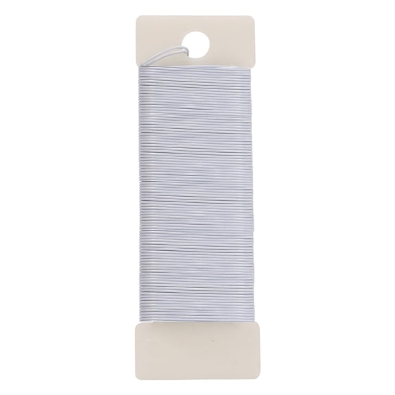 ZHZFKQ 38 Yards 114 Ft White Floral Wire, 22 Gauge Metal Craft Wire for Diy Crafting, Flexible for Wreaths, Flower Arrangements, Ornaments Craft Wire (White)