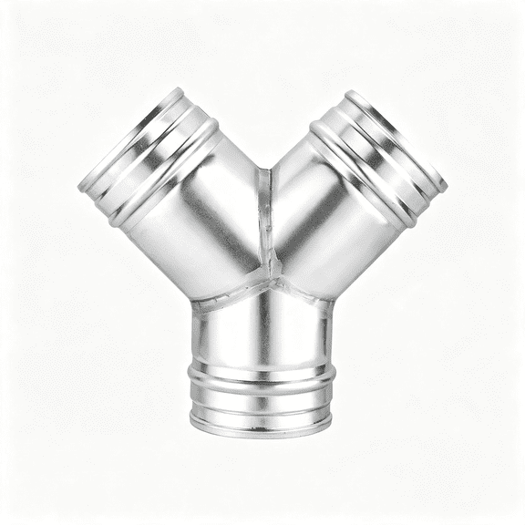 ZHZFKQ 4 Inch Duct Splitter, 3-Way Y-Shaped Duct Connector, Galvanized Duct Splitter for Hvac Ducting, Dust Collection Fittings, Dryer Vent Exhaust & Ventilation Systems