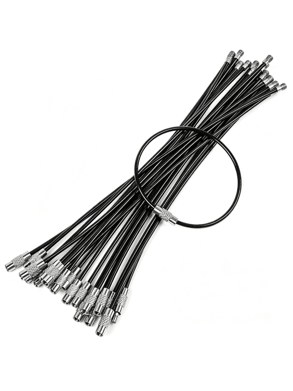 4" Wire Keychain Cable Heavy Duty Stainless Steel Key Ring Wire Keychain Cable