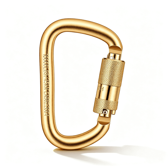 ZHZFKQ 45Kn(10000Lbs) Auto Locking Carabiner,Heavy Duty Steel Climbing Carabiner,D-Shape Twist Lock Carabiner Clip for Rock Climbing,Rappelling,Aerial Work,Hunting,Rescue,Arborist