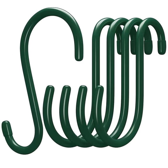 ZHZFKQ 6 Inch Large Heavy Duty S Hooks,Reliable S Hook for Hanging Clothes,Rubber Coated S Hooks,Non Slip Vinyl Coated S Hanger Hook for Hanging Plants Outdoor,Pots and Pans,Coffee Cups,Garden