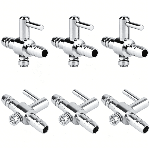 ZHZFKQ 6 Pcs 1-Way Aquarium Air Flow Control Lever Straight Valve Distributor Splitter for Fish Tank