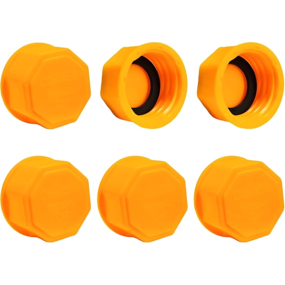 ZHZFKQ 6 Pcs Gas Can Caps Leak Proof Plastic Gas Lids with Coarse Thread 1/2/3/5/10 Gallon Gasoline Cap Replacement for Improved Sealing and Transportation