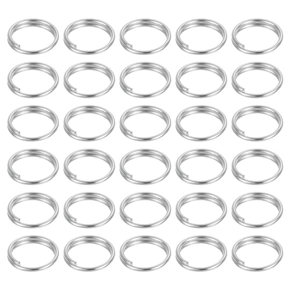ZHZFKQ 60Pcs 8Mm Double Loops Split Rings, Small Round Jump Ring Connector, Silver Fashion Jewelry Accessory Gift Party Wedding Elegant