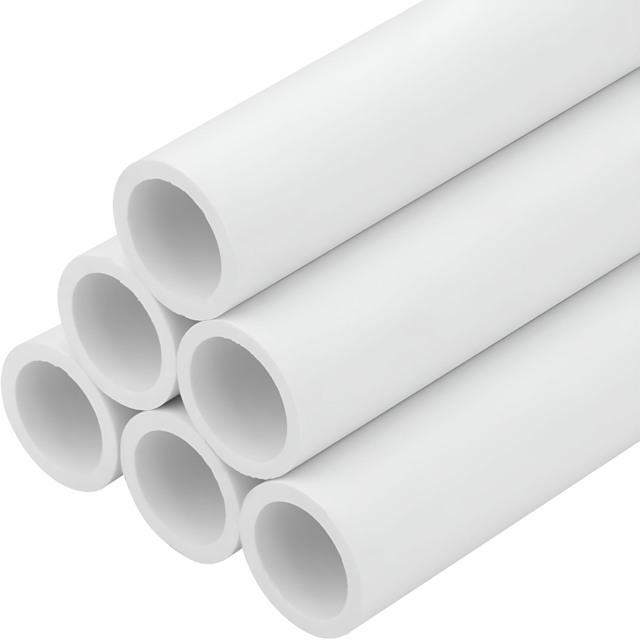 ZHZFKQ 6Pcs 3/4 Inch PVC Pipe 17" Long Sch40 Industrial Pipes for Home DIY,Greenhouse,Garden,Farm,Workshop,Furniture Grade,White (0.75" x 17"L)