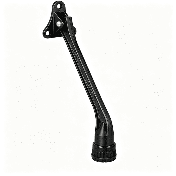 ZHZFKQ 7"Kick Down Door Stopper,Extended Reach Zinc Alloy Door Stop with Leaf Spring&Non-Slip Saw-Tooth Rubber Foot,Screw Mount Door Holder for Wood,Tile,Carpet&Concrete Floors