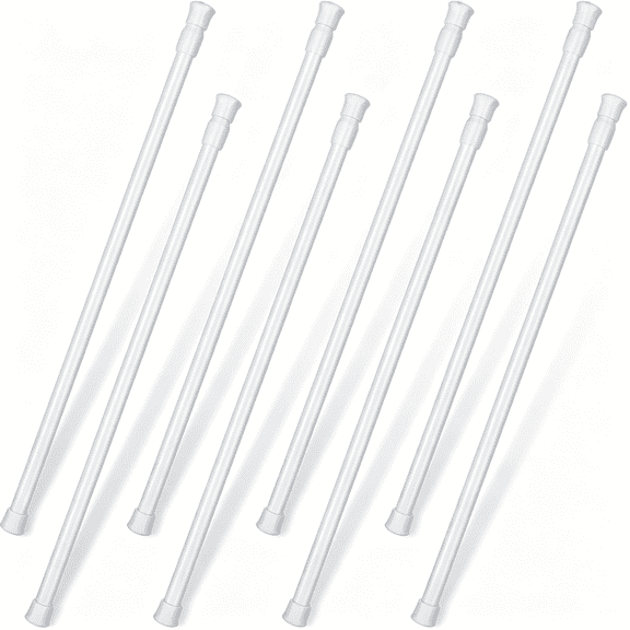 ZHZFKQ 8 Pack Window Security Bar Window Lock Bar 15.7-27.6 Inch 1/2'' Diameter Adjustable Sliding Glass Door Lock Window Safety Bars with Rubber Tips Sliding Door Security Stick